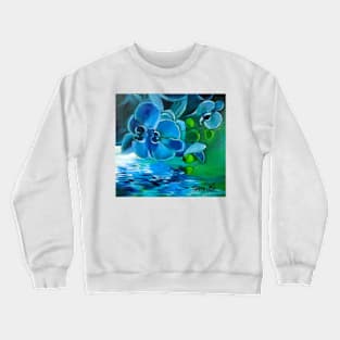 Blue fantasy Orchid Crewneck Sweatshirt